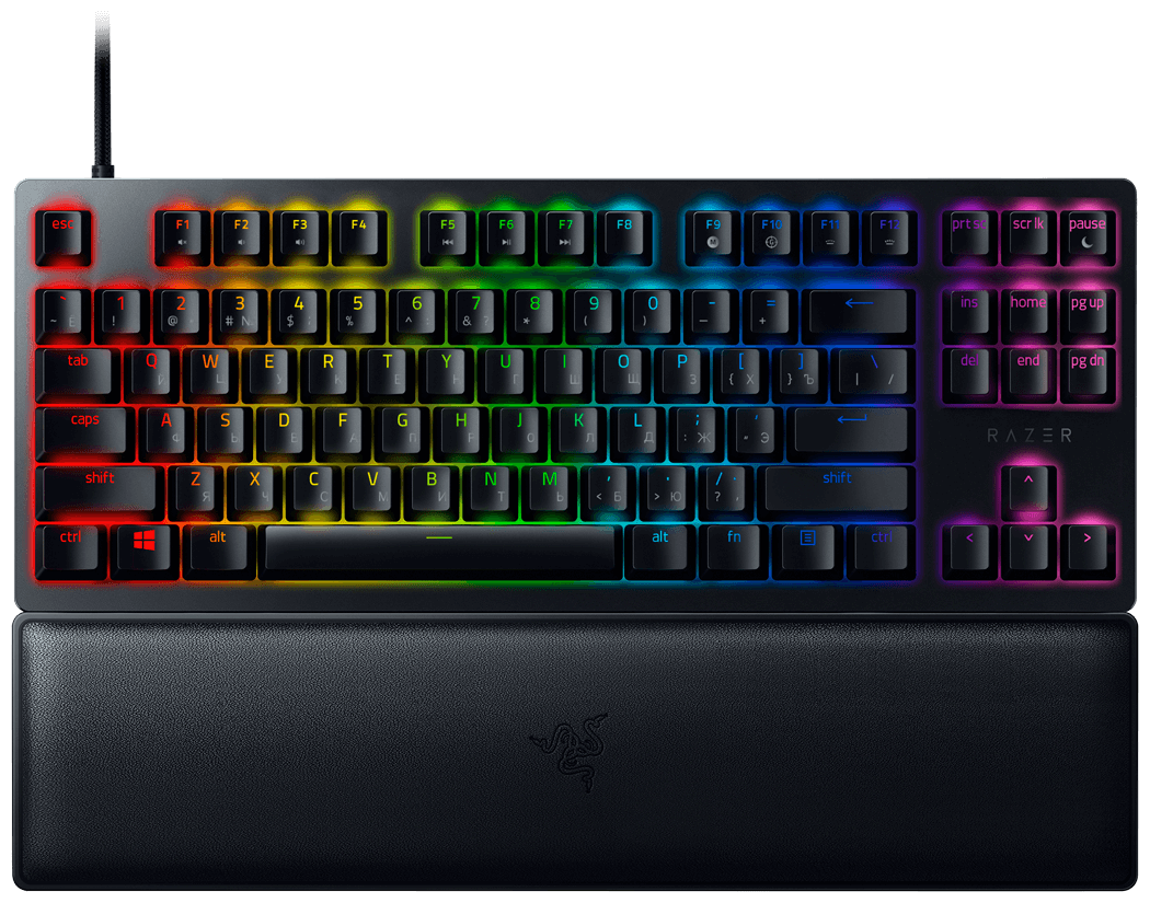 Клавиатура Razer "Huntsman V2 Tenkeyless Purple Switch" RZ03-03941400-R3R1, подсветка, черный