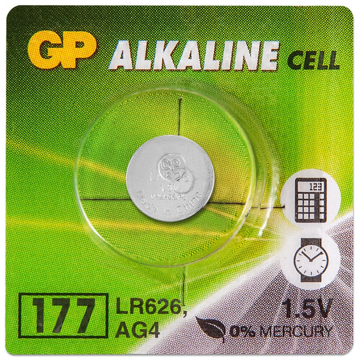 Батарейка GP "Alkaline 177" 1.5В LR626/AG4