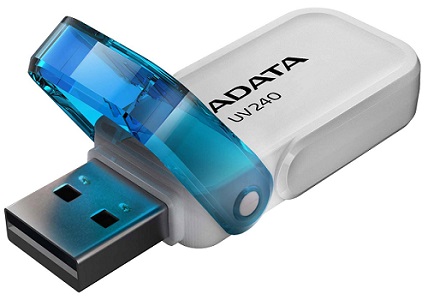 Накопитель USB flash 32ГБ ADATA "Classic UV240" AUV240-32G-RWH, белый