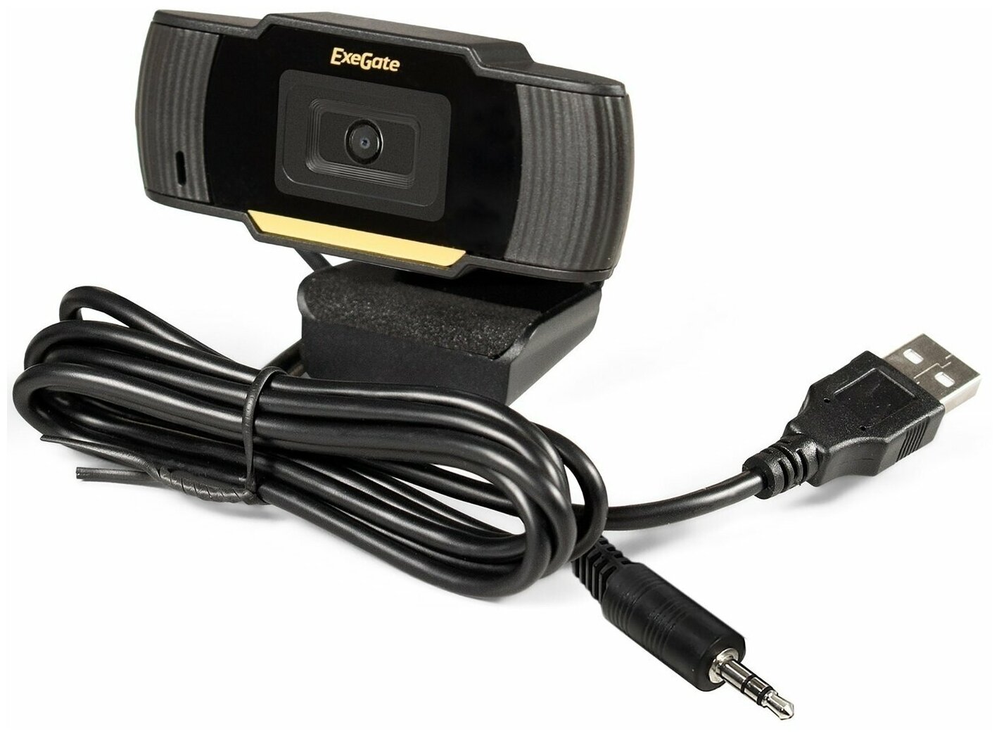 Веб-камера ExeGate "C270 GoldenEye" EX286180RUS, с микрофоном, черный