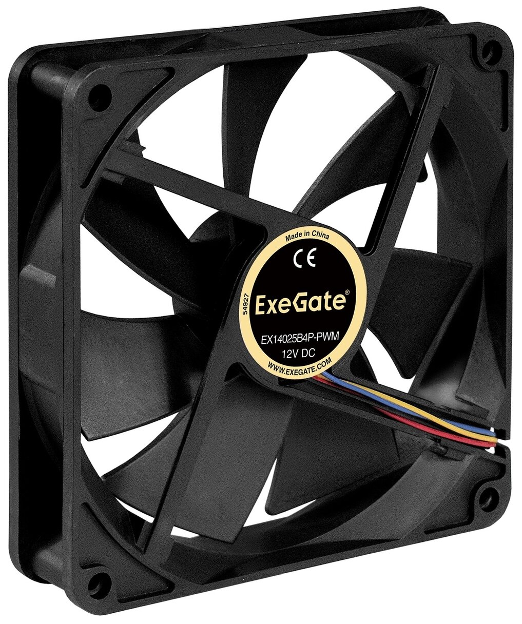 Вентилятор ExeGate "EX14025B4P-PWM" d140мм, 600-1300об./мин.