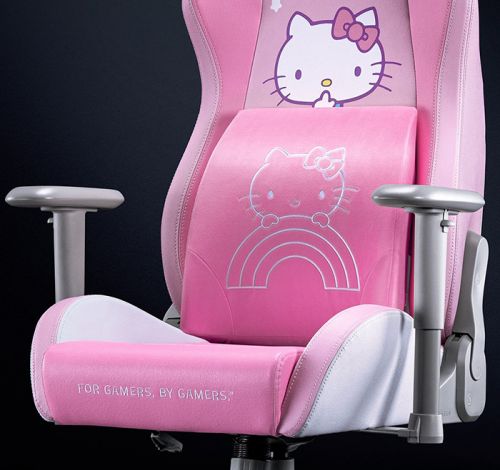 null Аксессуар для кресла Razer "Lumbar Cushion - Hello Kitty and Friends Edition" поясничная подушка, розовый. null.