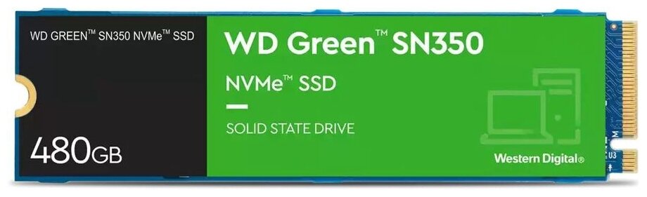 SSD диск 480ГБ M.2 Western Digital "Green SN350" WDS480G2G0C
