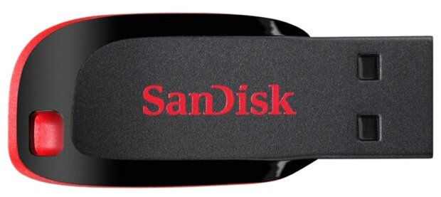 Накопитель USB flash 128ГБ SanDisk "Cruzer Blade" SDCZ50-128G-B35, черно-красный