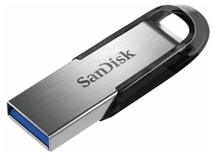 Накопитель USB flash 128ГБ SanDisk "Ultra Flair" SDCZ73-128G-G46, черно-серебр.