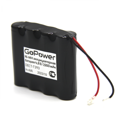 Аккумулятор GoPower "T393" 00-00015313, 4.8В 1500мАч Ni-MH 4xAA, для радиотелефонов DECT