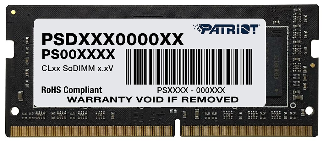 Модуль оперативной памяти SO-DIMM 16ГБ DDR4 SDRAM Patriot "PSD416G240081S"