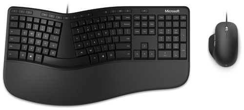Комплект клавиатура + мышь Microsoft "Ergonomic Desktop" RJU-00011, черный