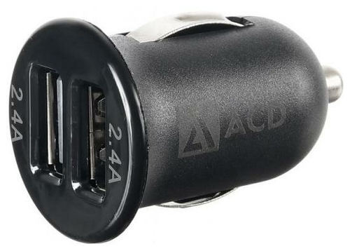Зарядное устройство автомобильное ACD "C242" ACD-C242-X1B, 2xUSB 2.4А,