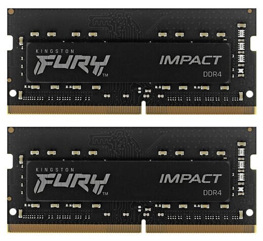 null Модуль оперативной памяти SO-DIMM 2x16ГБ DDR4 SDRAM Kingston "FURY Impact" KF432S20IBK2/32. null.