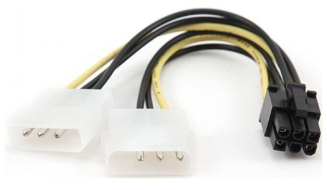 Кабель-переходник питания 2xPATA HDD->6-pin 12В разъем на видеокарте Gembird "Cablexpert CC-PSU-6"