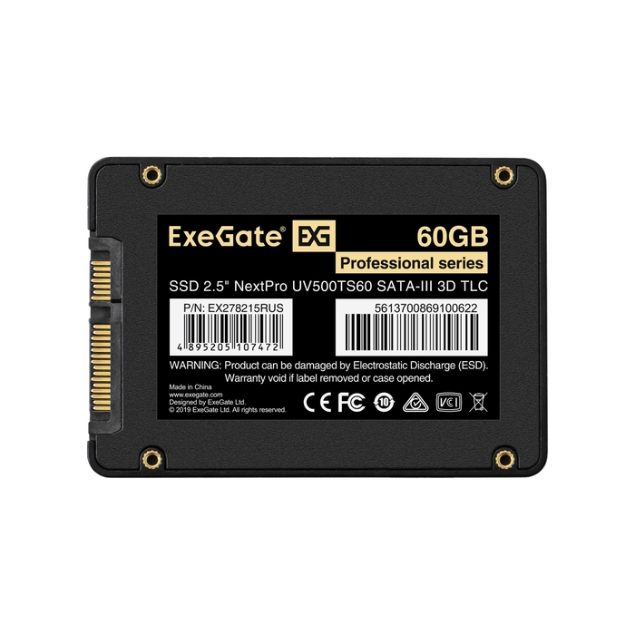 SSD диск 60ГБ 2.5" ExeGate "NextPro UV500TS60" EX278215RUS