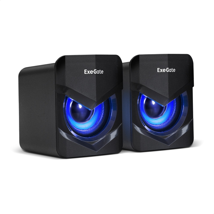 Акустическая система стерео ExeGate "Accord 200" EX289685RUS, 2x3Вт, питание от USB, подсветка, черный