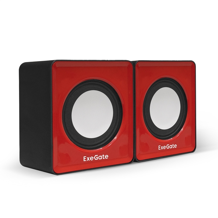 Акустическая система стерео ExeGate "Disco 140" EX289920RUS, 2x3Вт, питание от USB, красный