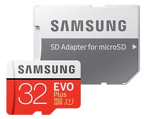 Карта памяти 32ГБ Samsung "EVO Plus MB-MC32GA/APC" microSD HC UHS-I Class10 + адаптер