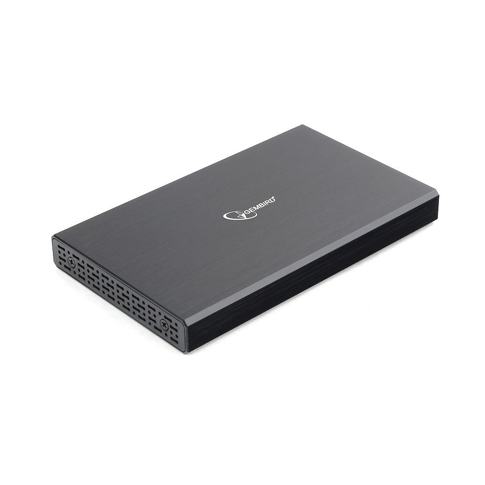 Контейнер Gembird "EE2-U3S-55" для 2.5" SATA HDD/SSD, алюминиевый, черный