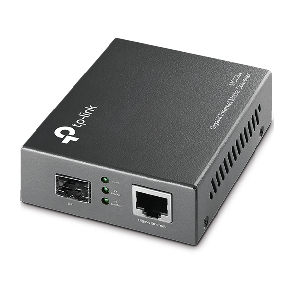 Медиаконвертер TP-Link "MC220L" многомодовый, 1 порт LAN 1Гбит/сек. + 1 порт SFP 1Гбит/сек.