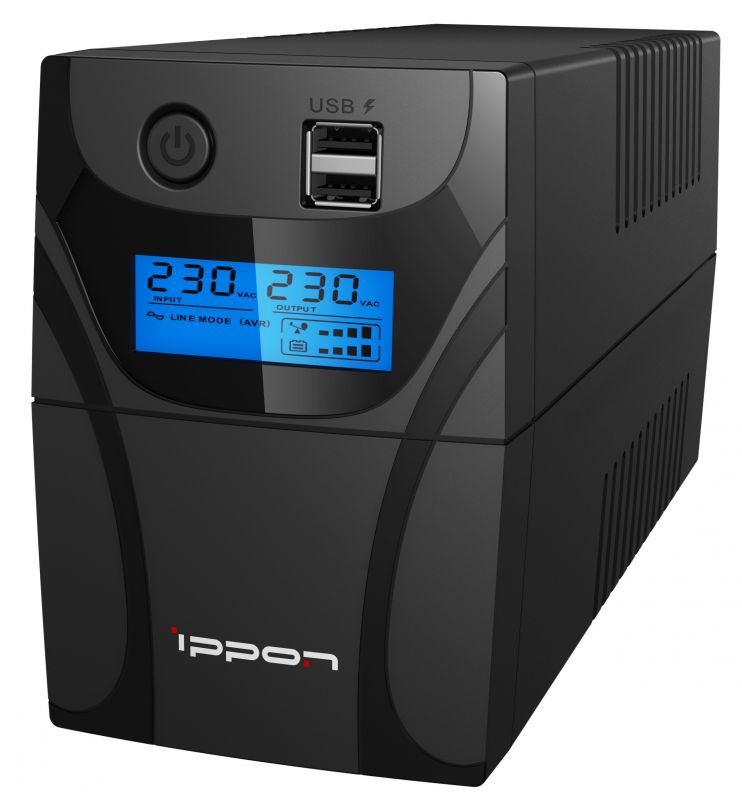 Источник бесперебойного питания 700ВА Ippon "Back Power Pro II 700", C13, черный