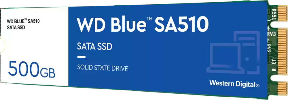 SSD диск 500ГБ M.2 Western Digital "Blue SA510" WDS500G3B0B