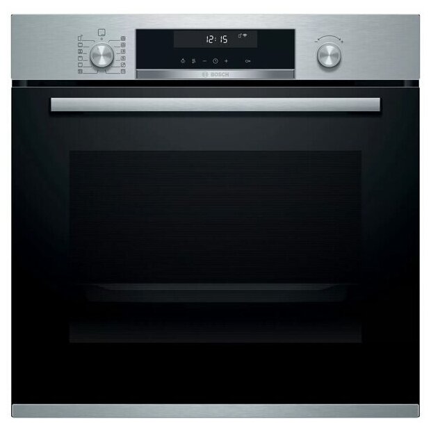 Духовой шкаф Bosch "Serie 6" HBG5780S6, встраиваемый, электрический, A, серебристо-черный