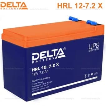 Батарея аккумуляторная Delta "HRL 12-7.2 X" 12В 7.2А*ч
