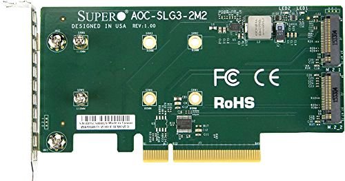 Контроллер SuperMicro "AOC-SLG3-2M2", 2xM.2 NVME 2260/2280/22110