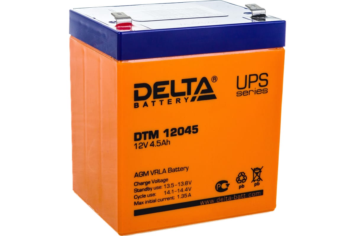 Батарея аккумуляторная Delta "DTM 12045" 12В 4.5А*ч