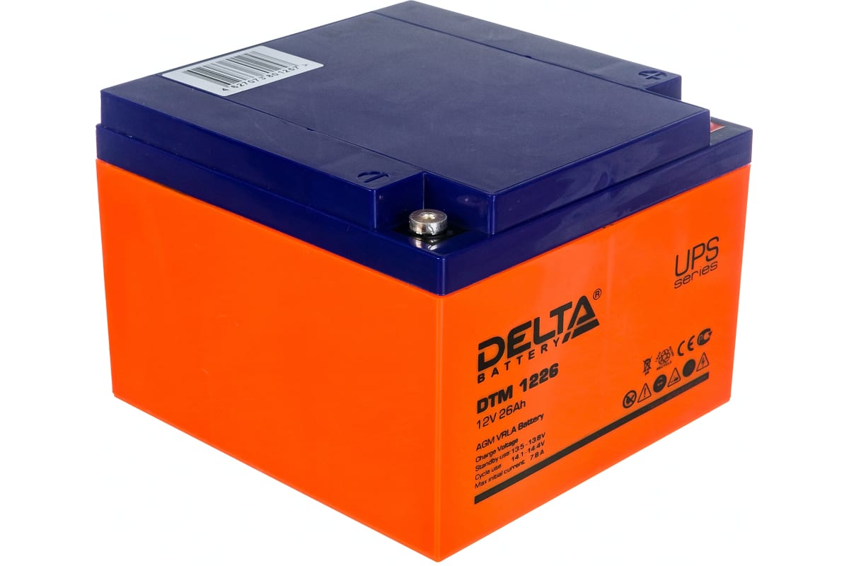 Батарея аккумуляторная Delta "DTM 1226" 12В 26.0А*ч