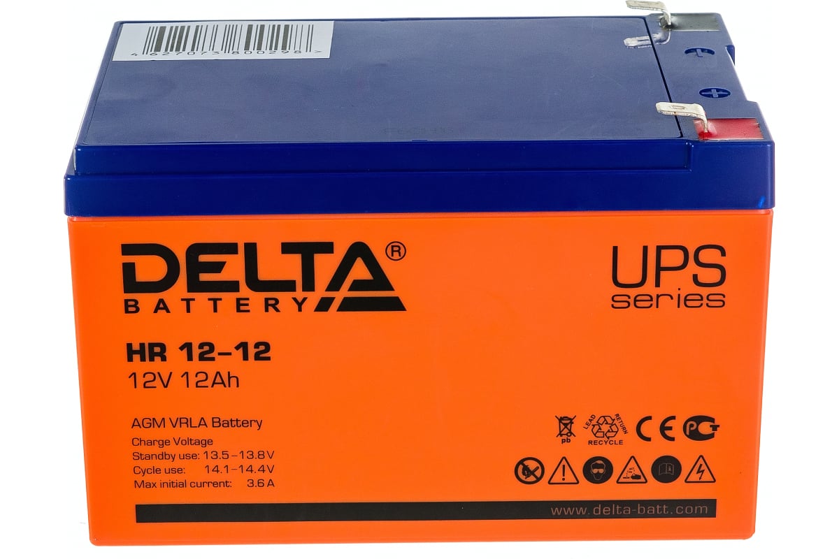 Батарея аккумуляторная Delta "HR 12-12" 12В 12.0А*ч