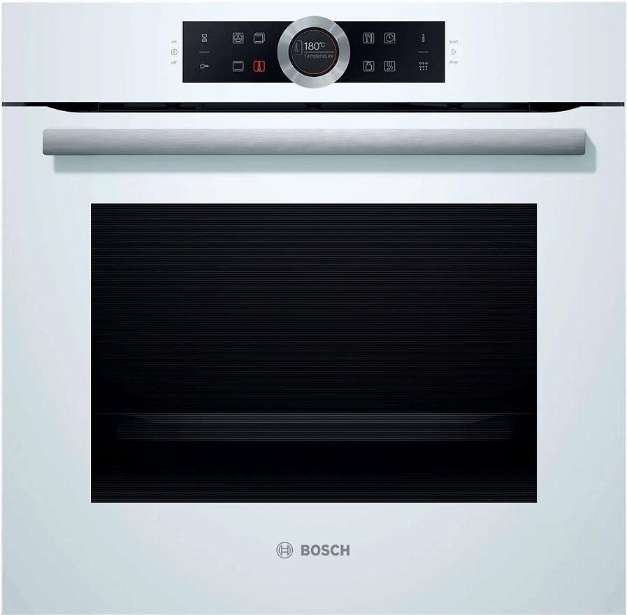 Духовой шкаф Bosch "Serie 8" HBG675BW1, встраиваемый, электрический, A+, белый
