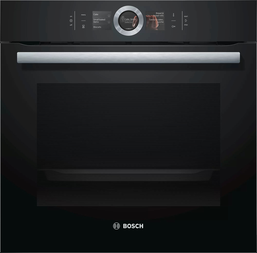 Духовой шкаф Bosch "Serie 8" HBG676EB6, встраиваемый, электрический, A+, черный