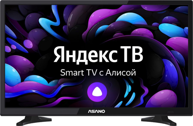 Телевизор 24" Asano "24LH8010T" LED, HD 1366x768, Smart TV, черный