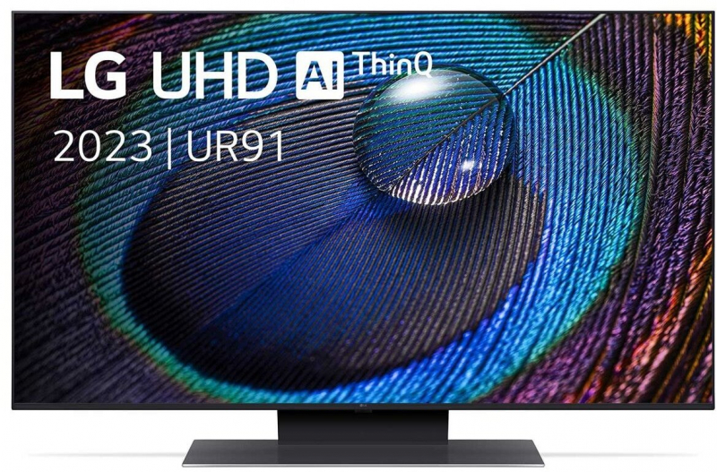 Телевизор 43" LG "43UR91006LA" ELED, 4K Ultra HD 3840×2160, Smart TV, черный
