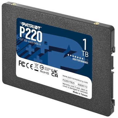 SSD диск 1ТБ 2.5" Patriot "P220" P220S1TB25
