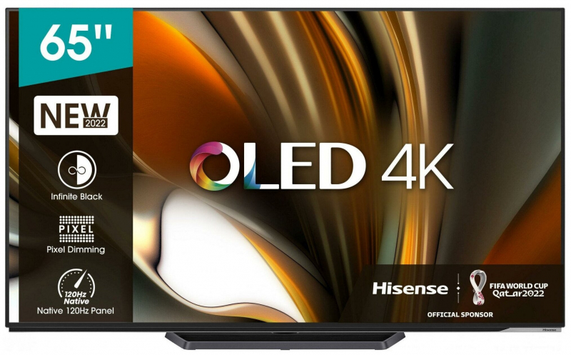 Телевизор 65" Hisense "65A85H", OLED, 4K Ultra HD 3840x2160, Smart TV, черный