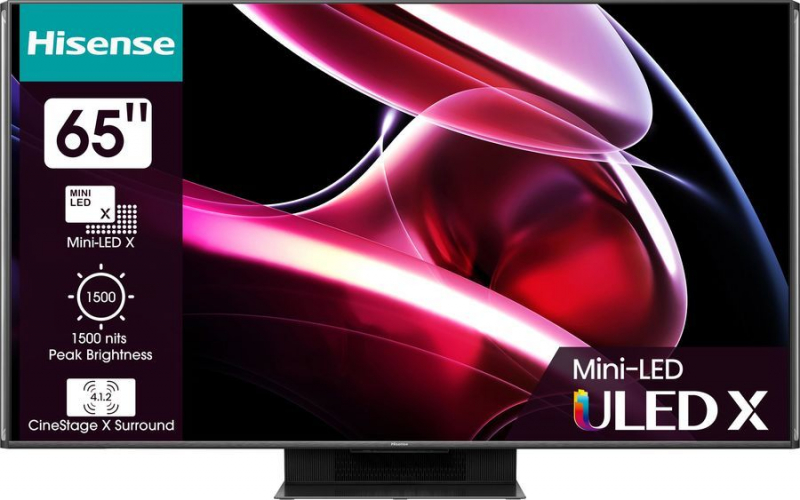 Телевизор 65" Hisense "65UXKQ", MiniLED ULED, 4K Ultra HD 3840x2160, Smart TV, черный