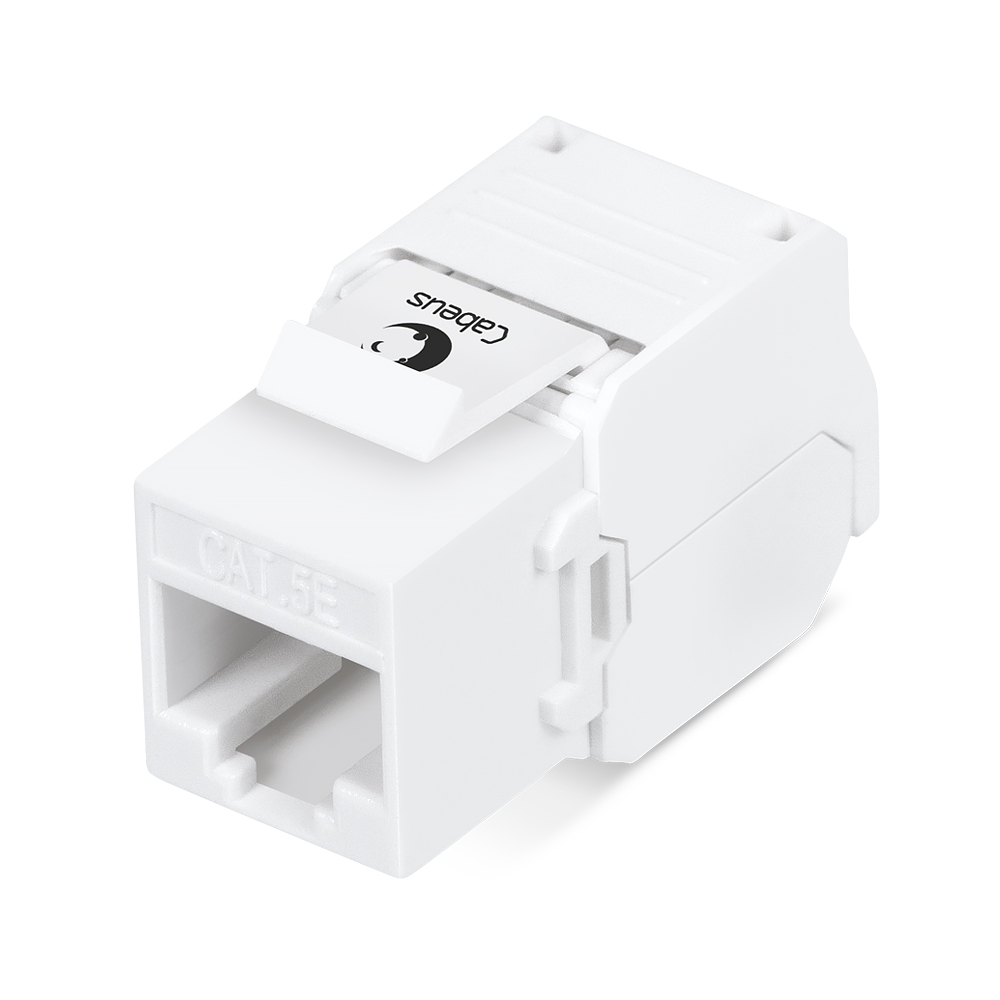 Вставка Keystone Jack RJ-45 Cabeus "KJ-RJ45-Cat.5e-180", для кабеля 5E кат., degree, 180 градусов, Dual IDC