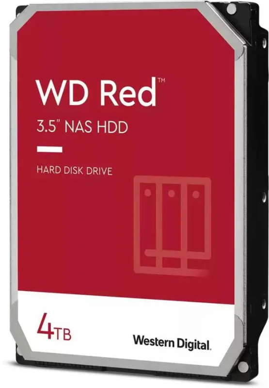 Жесткий диск 4ТБ Western Digital "Red Plus WD40EFPX", 5400об./мин., 256МБ