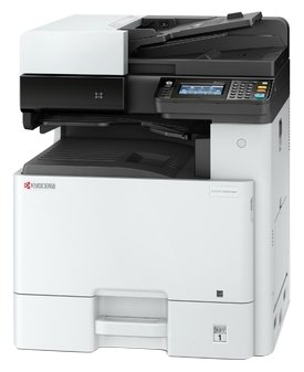 Цветное многофункциональное устройство Kyocera "ECOSYS M8130cidn" A3, лазерный, принтер + сканер + копир + факc, ЖК, бело-черный