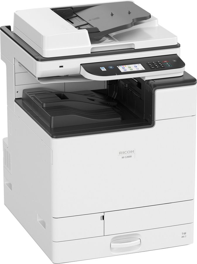 Цветное многофункциональное устройство Ricoh "M C2000" A3, лазерный, принтер + сканер + копир, ЖК, бело-черный