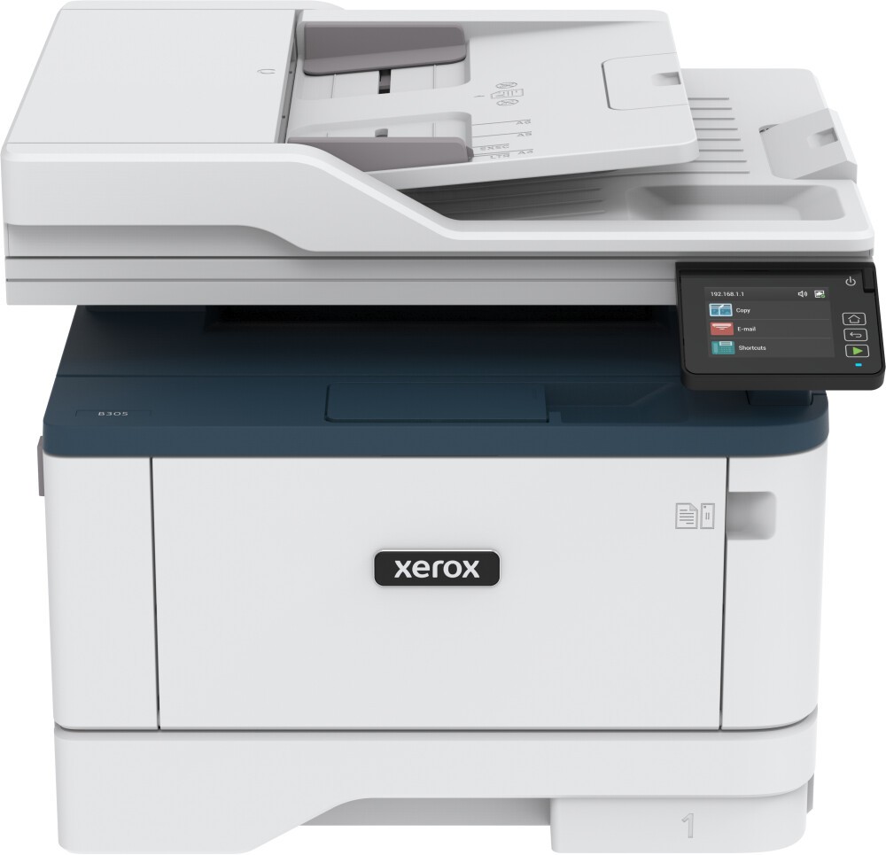 Многофункциональное устройство Xerox "B305V" A4, лазерный, принтер + сканер + копир, ЖК, бело-синий