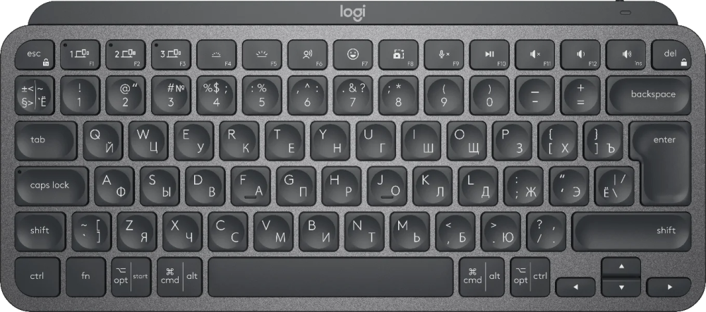 Клавиатура Logitech "MX Keys Mini" 920-010501, беспров., черный
