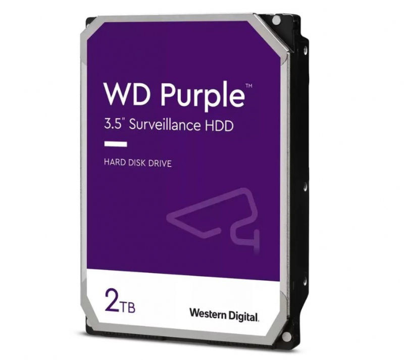 Жесткий диск 2ТБ Western Digital "Purple WD23PURZ", 5400об./мин., 64МБ