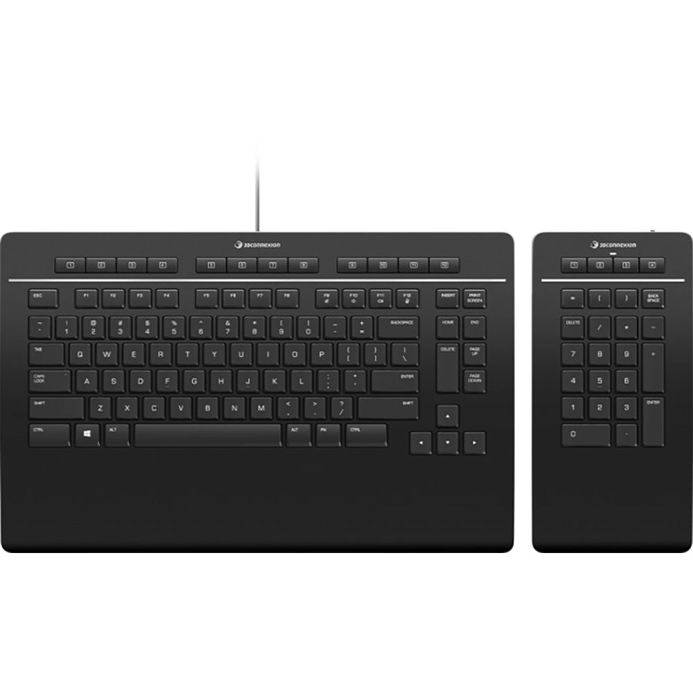 Клавиатура 3DConnexion "Keyboard Pro with Numpad" 3DX-700092, черный