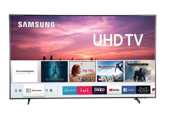 Телевизор 75" Samsung "Crystal UHD 4K BU8000" UE75BU8000UCCE, LED, 4K Ultra HD 3840×2160, Smart TV, черный