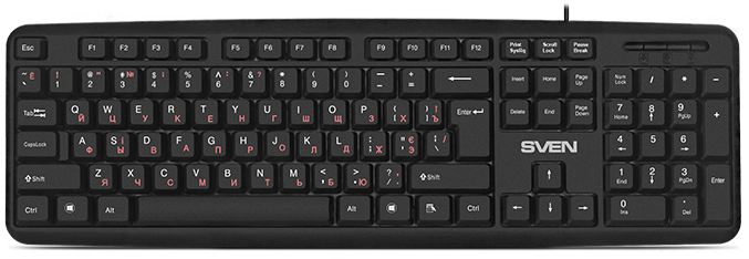Клавиатура Sven "KB-S230", 104кн., черный