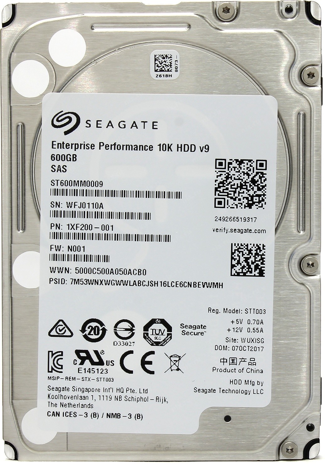 Жесткий диск 600ГБ 2.5" Seagate "Enterprise Performance 10K ST600MM0009", 10000об./мин., 128МБ