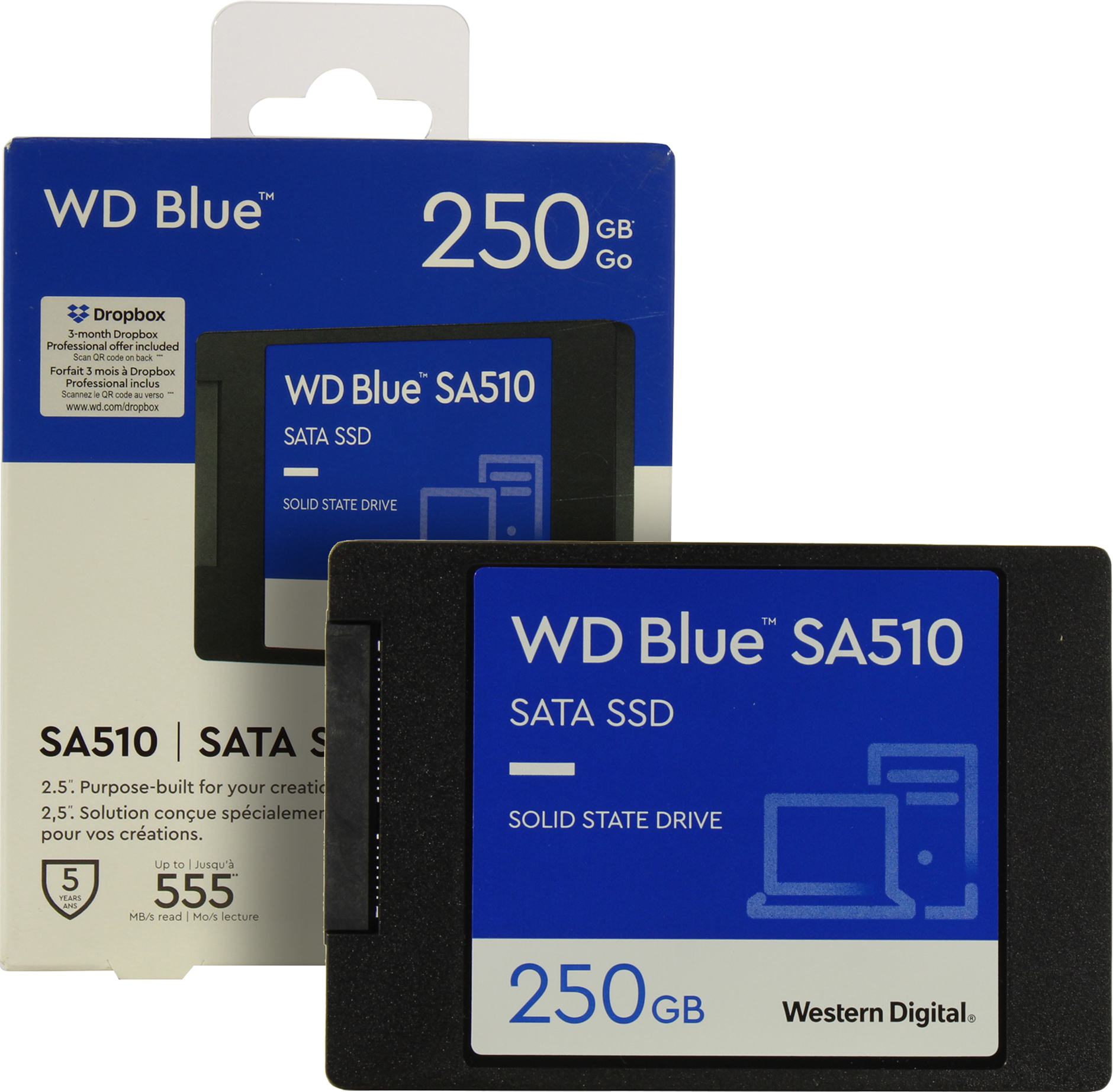 SSD диск 250ГБ 2.5" Western Digital "Blue SA510" WDS250G3B0A