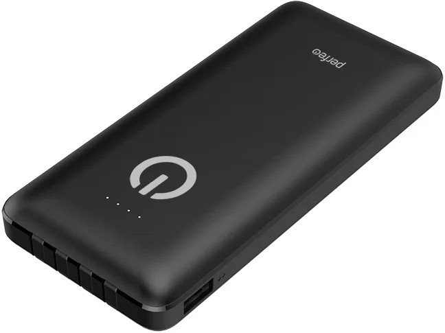 Внешний аккумулятор Perfeo "Absolute 10000" PF_B4878, 10000мАч, 2xmicro-B, 2xUSB, 1xType-C, 1xLightning, черный