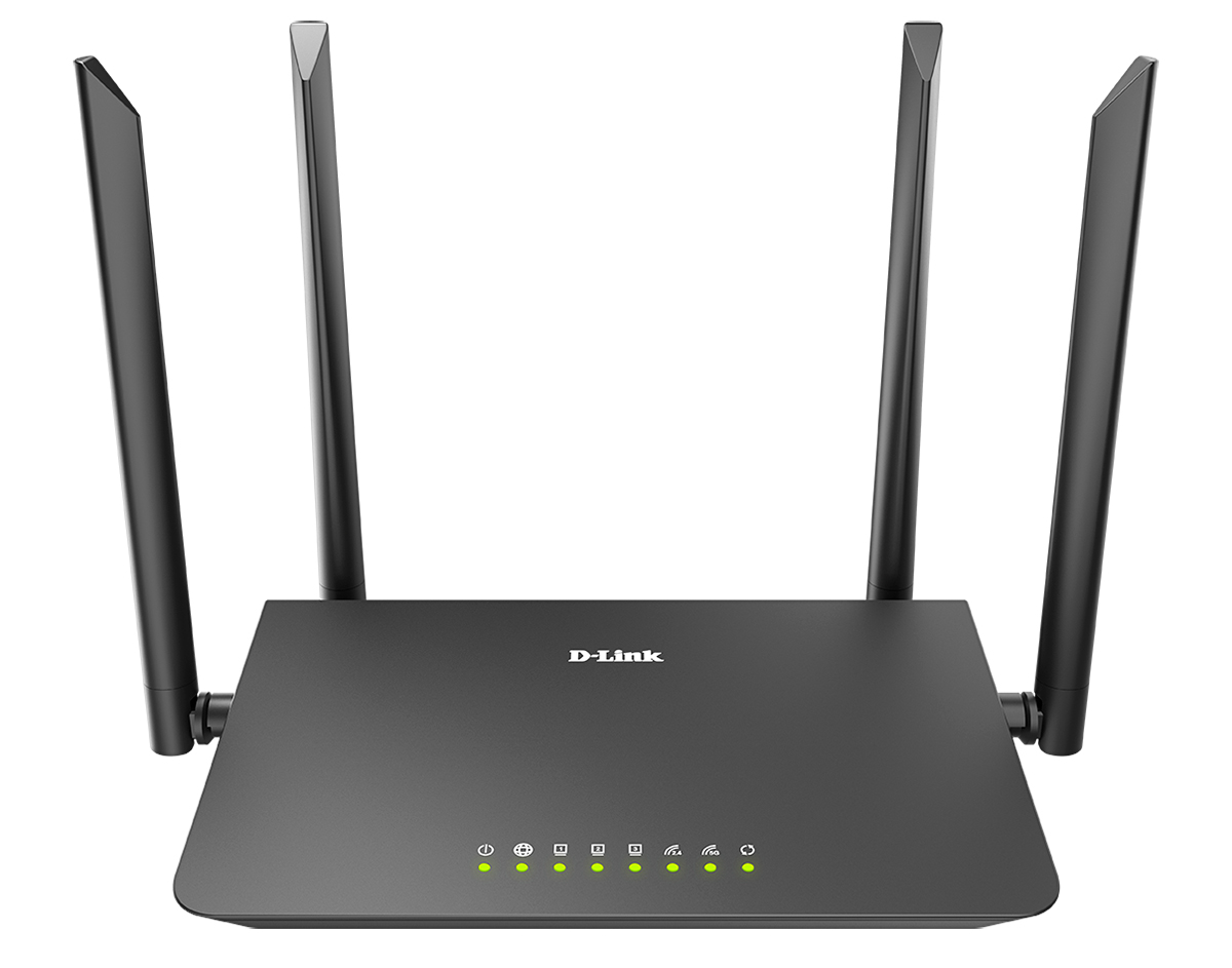 Беспроводной маршрутизатор D-Link "DIR-820/RU/A1A" WiFi 867+300Мбит/сек. + 3 порта LAN 100Мбит/сек. + 1 порт WAN 100Мбит/сек.